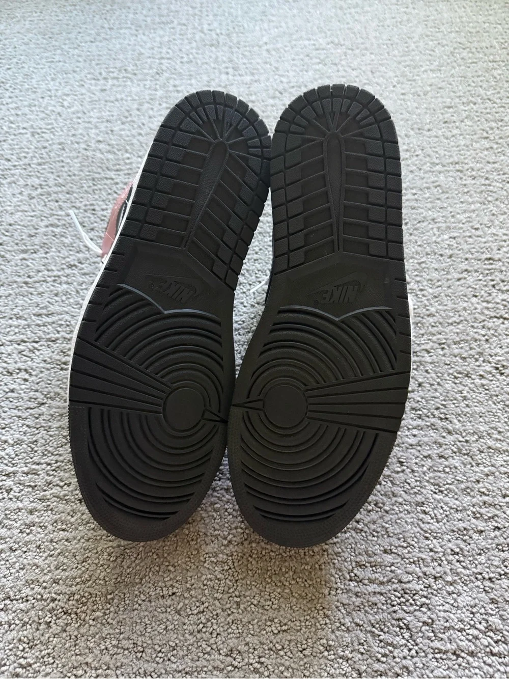 Jordan Mid-Top Sneakers in White, Black and Pink Men’s 12